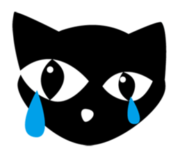 Black cat "KURO" sticker #389514