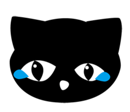 Black cat "KURO" sticker #389515