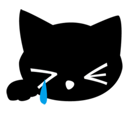 Black cat "KURO" sticker #389516