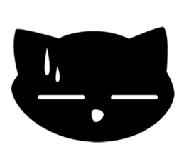 Black cat "KURO" sticker #389519