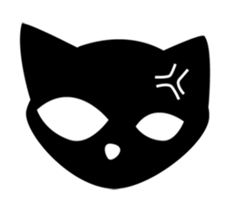 Black cat "KURO" sticker #389525