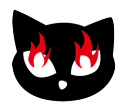 Black cat "KURO" sticker #389527