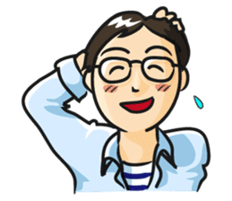 General man who wore glasses. sticker #389786