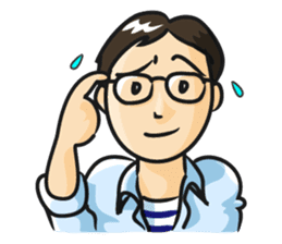 General man who wore glasses. sticker #389787