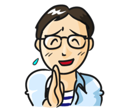 General man who wore glasses. sticker #389790