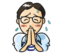 General man who wore glasses. sticker #389791