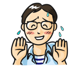 General man who wore glasses. sticker #389792