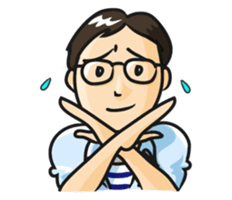 General man who wore glasses. sticker #389796