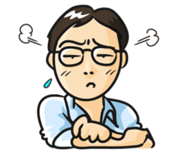 General man who wore glasses. sticker #389797