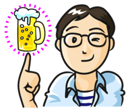 General man who wore glasses. sticker #389798