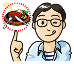 General man who wore glasses. sticker #389799