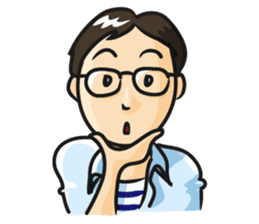 General man who wore glasses. sticker #389800