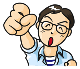 General man who wore glasses. sticker #389801