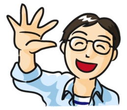 General man who wore glasses. sticker #389803