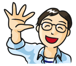 General man who wore glasses. sticker #389803