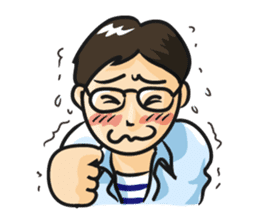 General man who wore glasses. sticker #389806