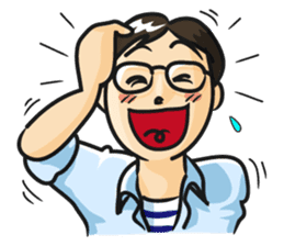 General man who wore glasses. sticker #389807