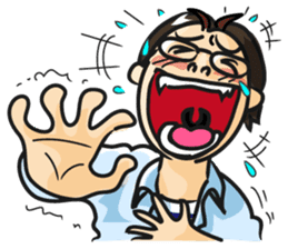 General man who wore glasses. sticker #389808