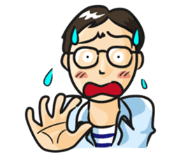 General man who wore glasses. sticker #389814