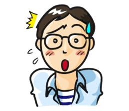 General man who wore glasses. sticker #389815