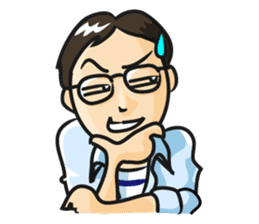 General man who wore glasses. sticker #389817