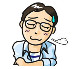 General man who wore glasses. sticker #389818