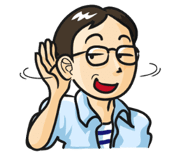 General man who wore glasses. sticker #389820