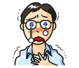 General man who wore glasses. sticker #389823