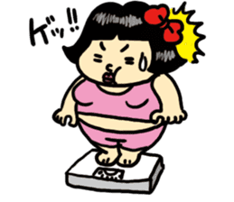 Fat woman momoko sticker #390228