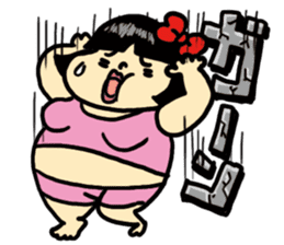Fat woman momoko sticker #390231