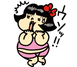 Fat woman momoko sticker #390237