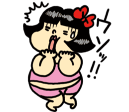 Fat woman momoko sticker #390237