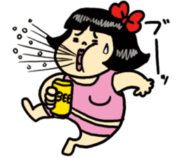 Fat woman momoko sticker #390240
