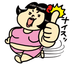 Fat woman momoko sticker #390246