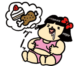 Fat woman momoko sticker #390247