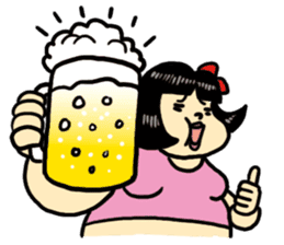 Fat woman momoko sticker #390250