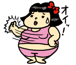 Fat woman momoko sticker #390255