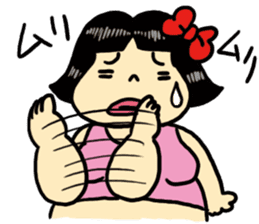 Fat woman momoko sticker #390260