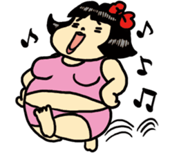 Fat woman momoko sticker #390261