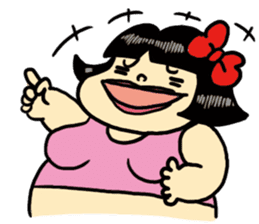 Fat woman momoko sticker #390263