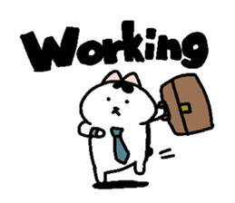 stamp of chubby cat for english. sticker #391060