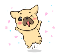 French Bulldog ver.cream sticker #391610