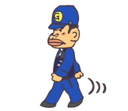 The cop of a gorilla for Japanese sticker #391841