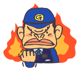 The cop of a gorilla for Japanese sticker #391849