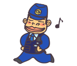 The cop of a gorilla for Japanese sticker #391854