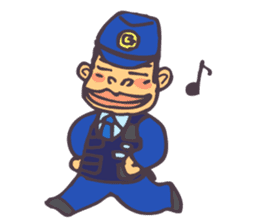 The cop of a gorilla for Japanese sticker #391854