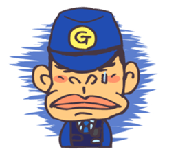 The cop of a gorilla for Japanese sticker #391857