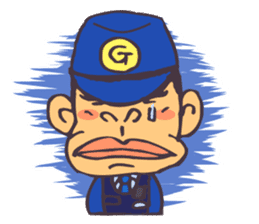 The cop of a gorilla for Japanese sticker #391857