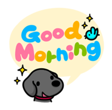 Black Labrador retriever Max sticker #392790