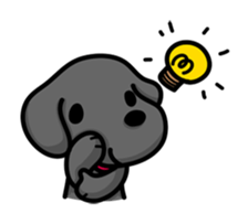 Black Labrador retriever Max sticker #392802